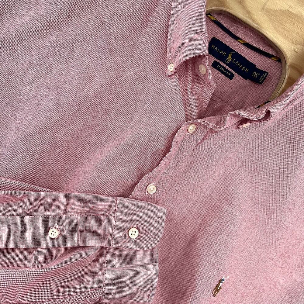 Polo Ralph Lauren Untucked Fit Color Pony Logo Coral Pink Classic Fit 3XLT